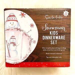 Snowman Kids Dinnerware NEW Set